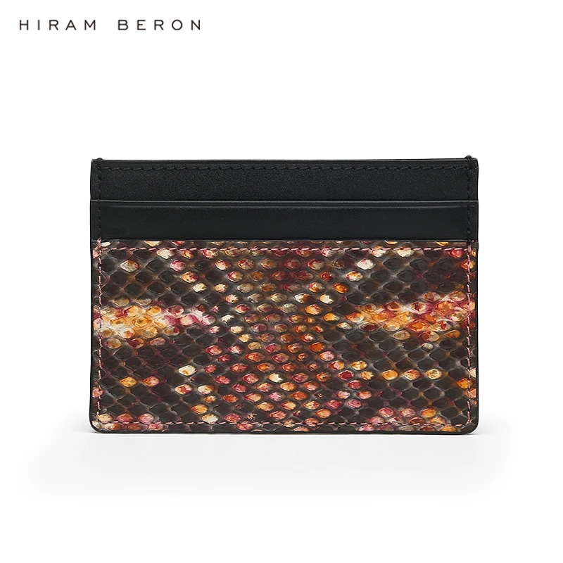 Hiram Beron Python Skin Credit Card Holder Leather Products Snake Wallet Gift for Women Girlfriend Dropship Wholesale