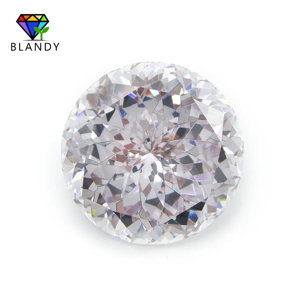 18~65mm Round Brilliant Cut White Cubic Zirconia Stone 1pc per lot 5A Quality White CZ Synthetic Gems Stones For Jewelry