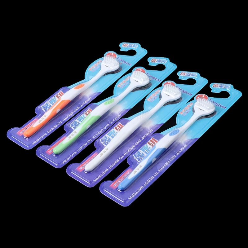 Nave di goccia e del Commercio All'ingrosso Doppio Lato Pulizia Dei Denti Brush Cleaner Raschietto Oral Tongue Clean Respiro Salute Strumento di Settembre 5