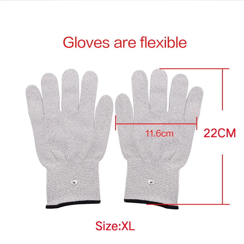 Conductive Silver Fiber Sock Gloves Bracers EMS Electric Massage Therapy Socks Cable Electrode Pads for Digital Massager