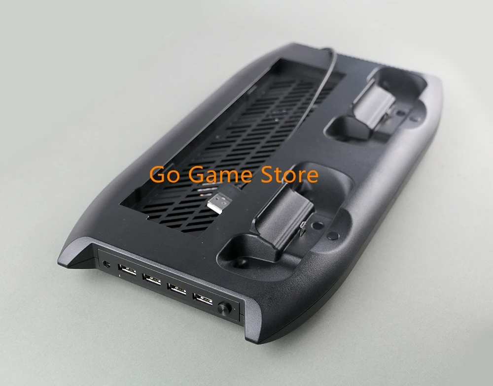 Ventola di raffreddamento con supporto di ricarica verticale per console di gioco Xbox One X da 1 pezzo con supporto per torre di archiviazione a 18 dischi