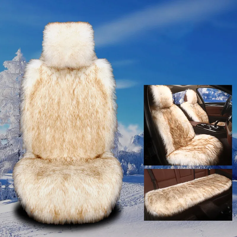 

Car seat cushion winter wolf hair plush car mat autumn and winter car universal seat cushion comfortable warm plush cushion