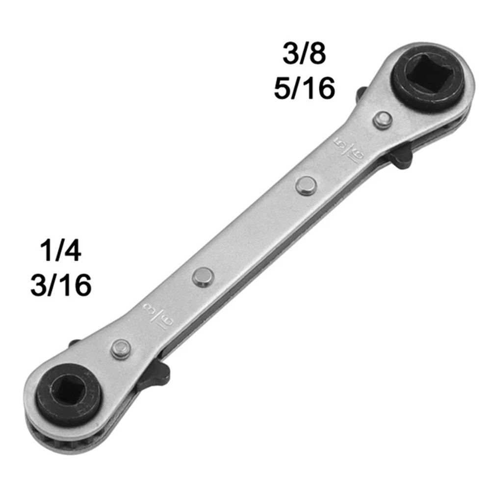 Imagem -03 - Dupla Cabeça Praça Ratchet Wrench Household Desmontagem Parafuso Multi-function Válvula de ar Condicionado Ferramenta de Reparo do Carro