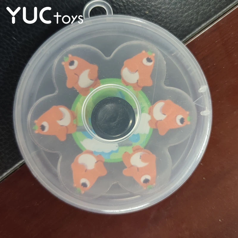 Fidget Spinner Anime Toys Running Finger Hand Gyro Bearing Cute Relief Stress Dynamic Cat Cartoon EDC Children 2021 Novel Gifts
