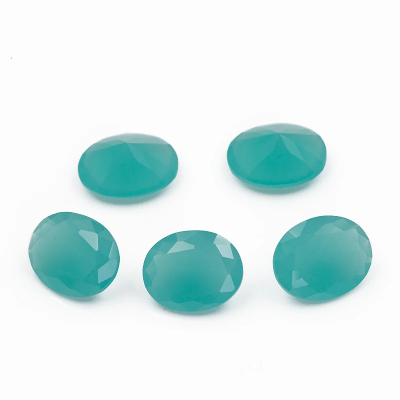 100pcs 2x3-13x18mm Oval Shape Loose Glass Stone Blue Pink Rose Red Green Sea Blue Black White Violet Color