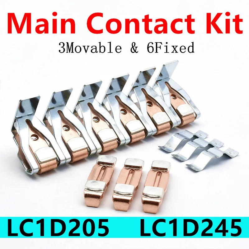 Main Contact Set For LC1D205 LC1D245 LA5FG431 Contactor Contact Kit Moving And Fixed Contacts LC1-D205 LC1-D245 Contact Game