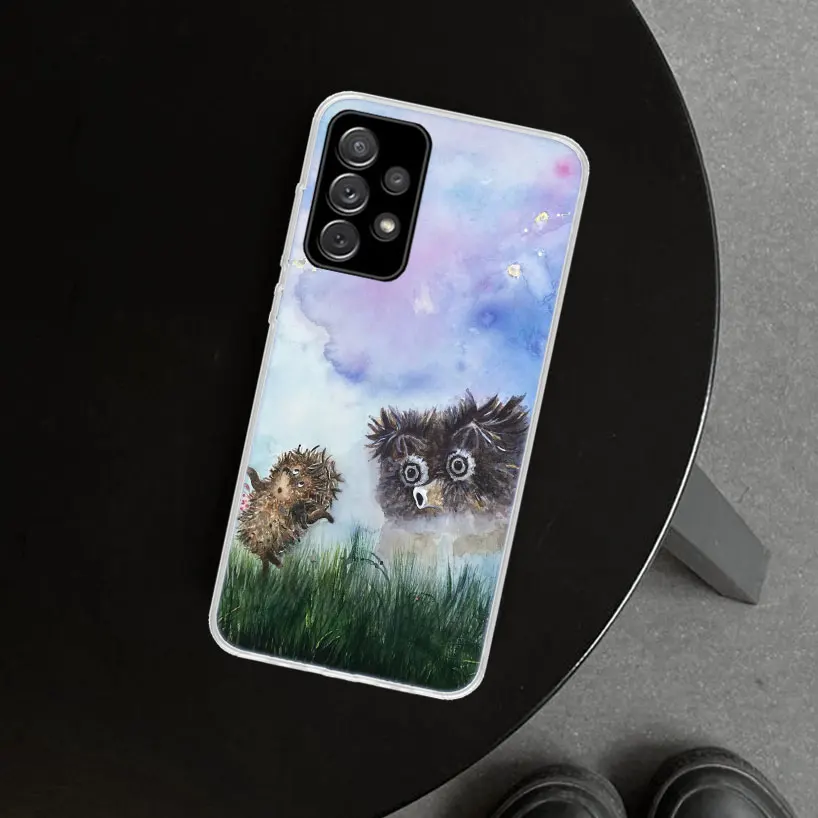 Hedgehog in the Fog Phone Case Cover For Samsung Galaxy A51 A71 A50 A70 A40 A30S A20E A10 A41 A31 A21S A11 A01 A6 A7 A8 A9 Coque