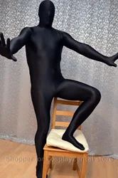 Hot Sale Black High Quality Spandex Zentai Bodysuits Halloween costumes Freeshipping Zentai Catsuit