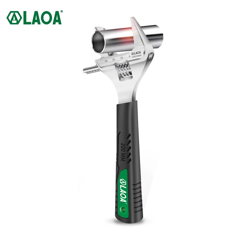 LAOA Monkey Wrench Multifunctional Large Opening Dual-Use Twist Screws Small Mini Adjustable Pipe Spanner Hand Tools