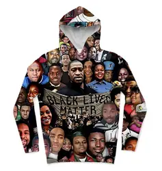 REAL American SIZE 2 styles black lives matter collage  Sublimation Printing Hoodies Jacket