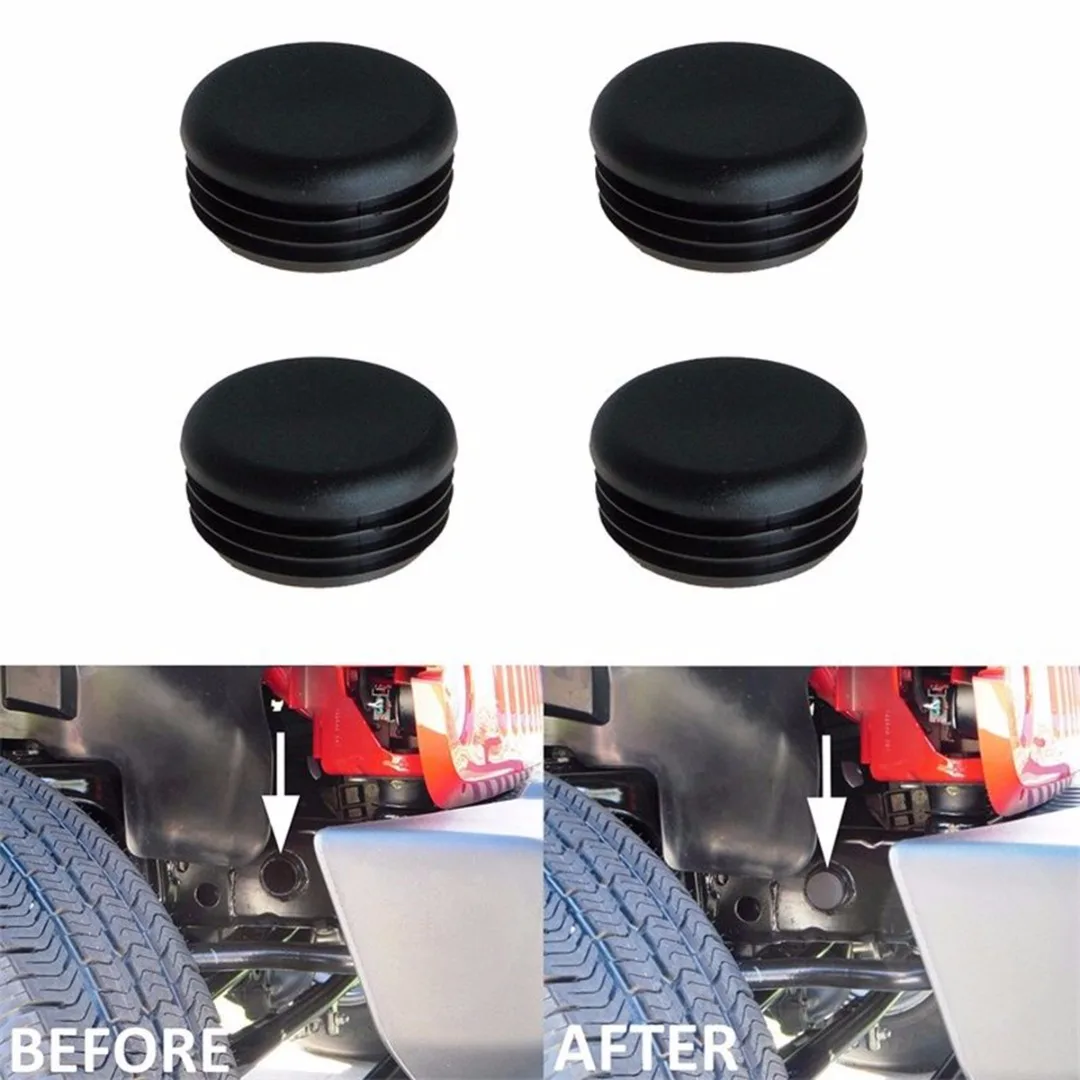 4pcs/set Frame Hole Cover Plug Keep Out Mud For Jeep Wrangler JK 2007-2017