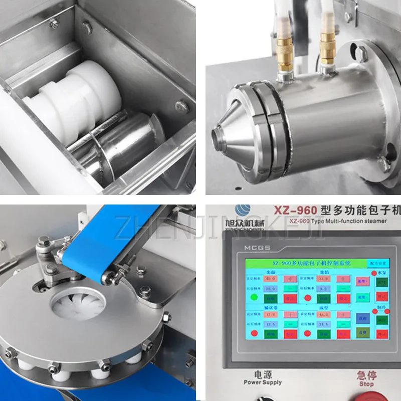 Fresh Crab Steamed Stuffed Bun Machine 220V/380V Vertical Stainless Steel Commercial Fully Automatic Restaurant Equipment 3000W