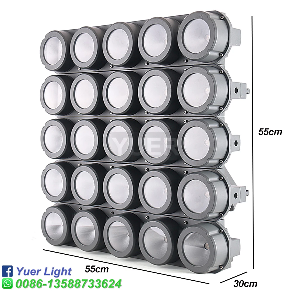 Baru Tahan Air IP65 LED COB Matriks Bar 25X30W RGBA Tahap Luar Pencahayaan Arsitektur DMX512 Seni Jaring DJ Disko 4/5/21/28/103CH