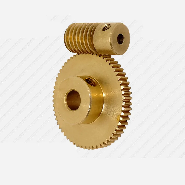 0.5 Modulus 40 Teeth Brass Worm Gear Wheel & 5mm Hole Dia Worm Gear Shaft Kits 1:40 Reduction Ratio with Screw