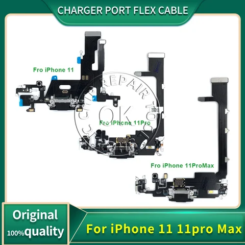 Câble de chargeur USB original pour iPhone 11, 11pro Max, S6, connecteur de charge avec microphone, remplacement du ruban IC