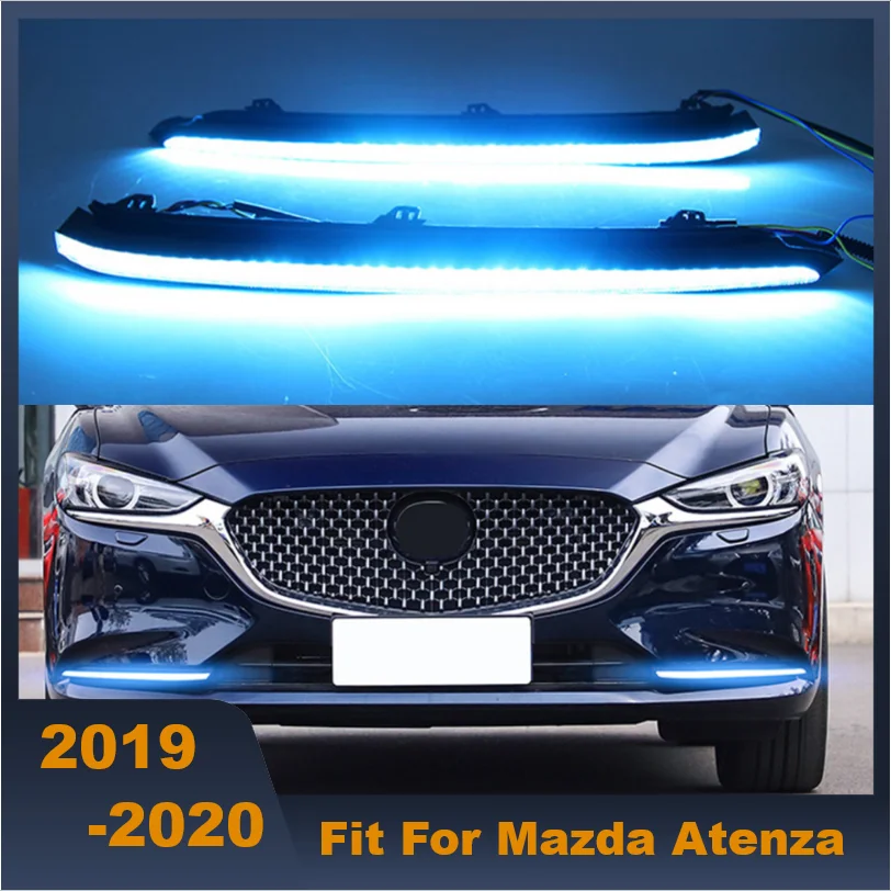 2 PCS LED DRL Daytime light Waterproof Signal Fog Lamp Daytime Running Lights For Mazda Atenza 2019-2020