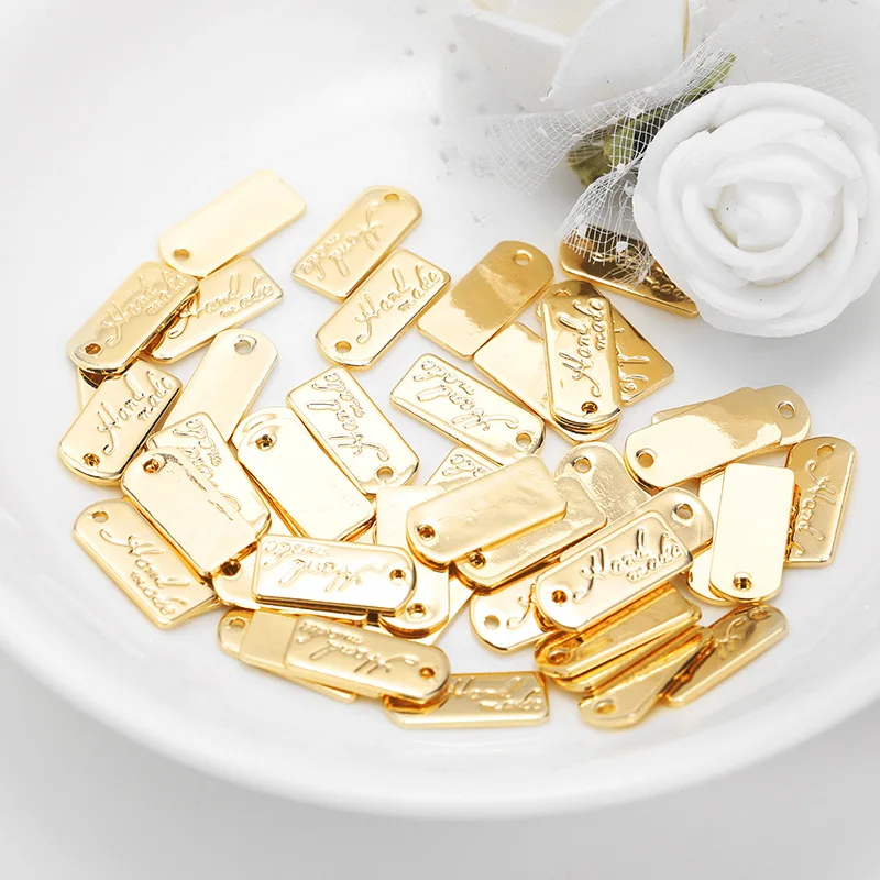 (1010)20PCS 5,5 x12MM Loch 0,5 MM 24K Gold Farbe Messing Rechteck Handgemachte Charms Anhänger Diy Schmuck Erkenntnisse Zubehör – Detail 1