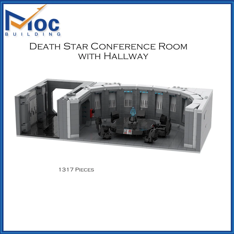 MOC Building Death Star Conference Room Space Series Detention Block AA-23 With Prisoner Cell  Blocks Assembly Model Puzzle Toys