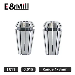 ER11 1-7MM 8MM 1/4 MM 6.35MM 1/8MM 3.175MM Spring Collet Chuck Precision 0.015 Collet For CNC Engraving Machine Lathe Mill Tool