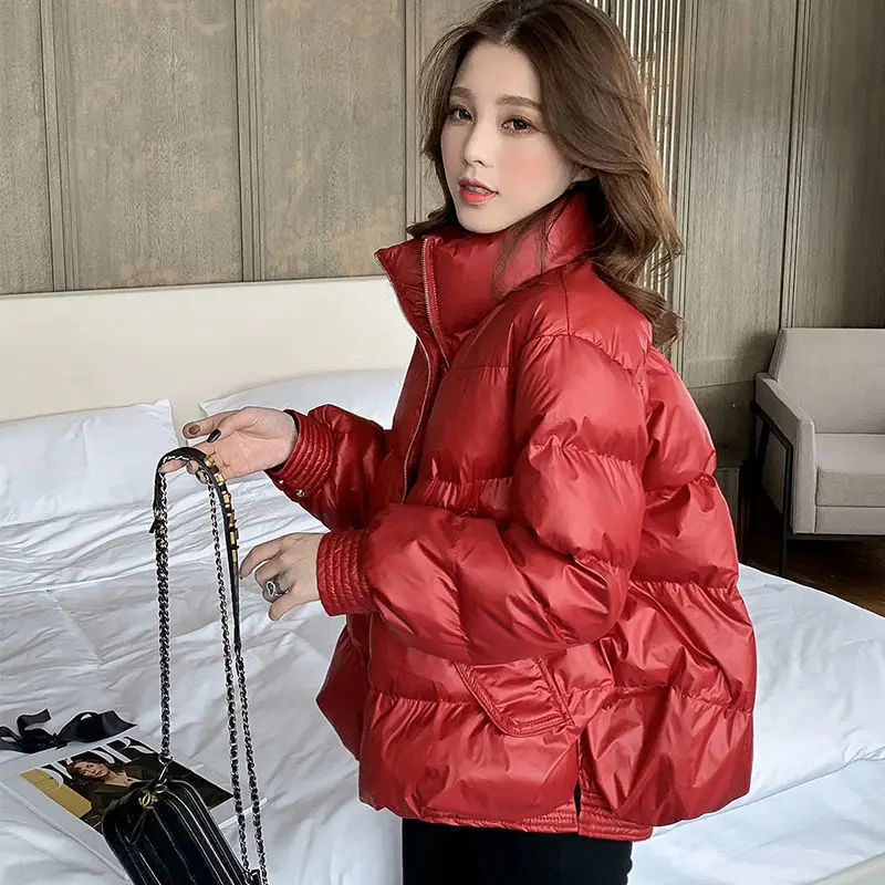 Reflective Jacket Clothes Coat Women\'s Woman New Clothing Winter Parka Puffer Down Korean Style Jackets Elegant Coats Female