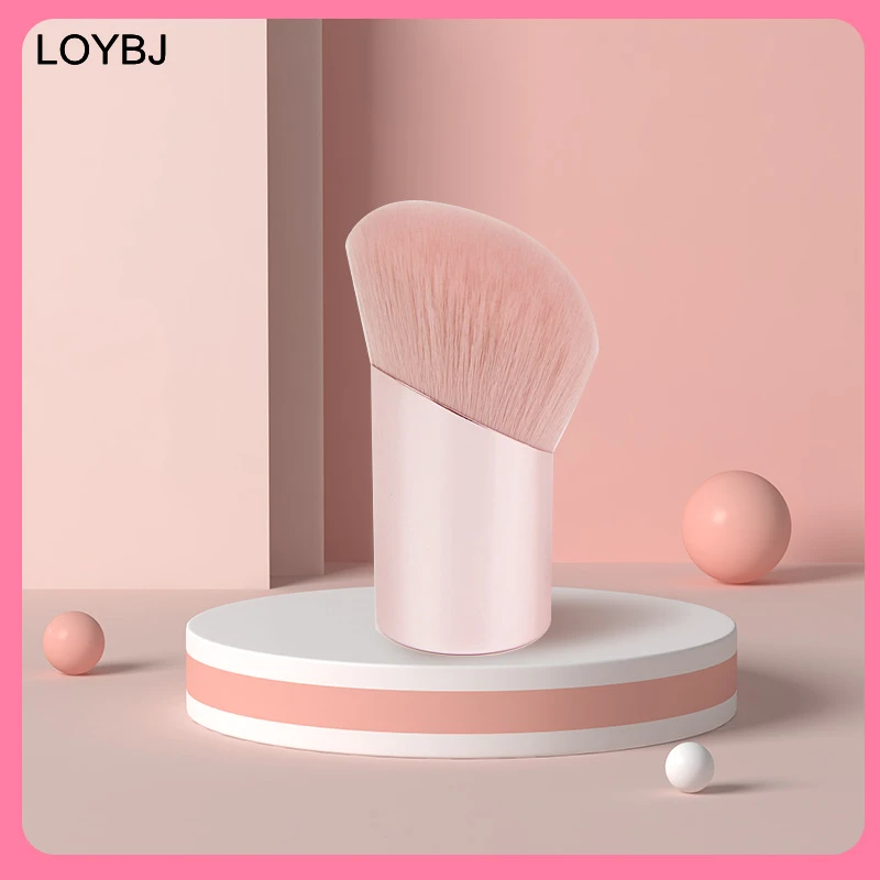 LOYBJ 1pcs Powder Makeup Brush Oblique Round Head Powder Foundation Blush Contour Brushes Professional Cosmetic Blending Tools
