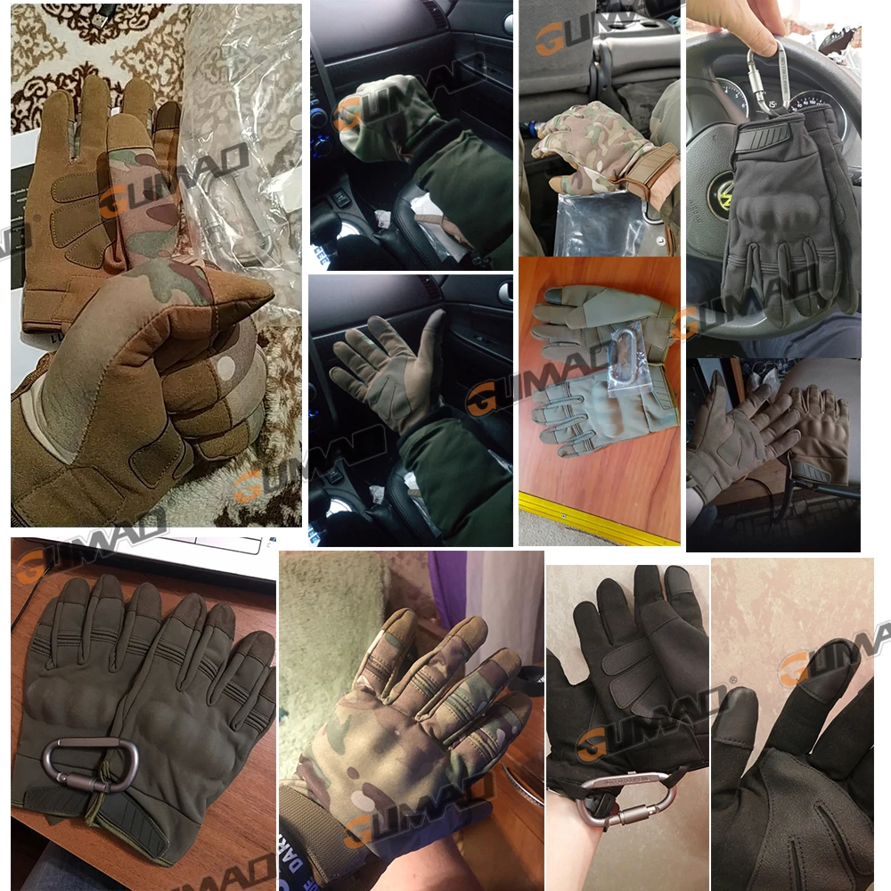 Taktische Handschuhe Touchscreen Vollfingerhandschuh Hartschale Fleece Kampf Airsoft Jagd Wandern Fahrrad Radfahren Ski Anti-Rutsch-Männer – Detail 5