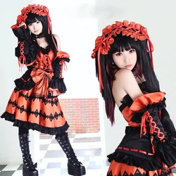 Date A Live Cosplay Costume Tokisaki Kurumi Hallween Party Costume Fashion Dress For Women Girl