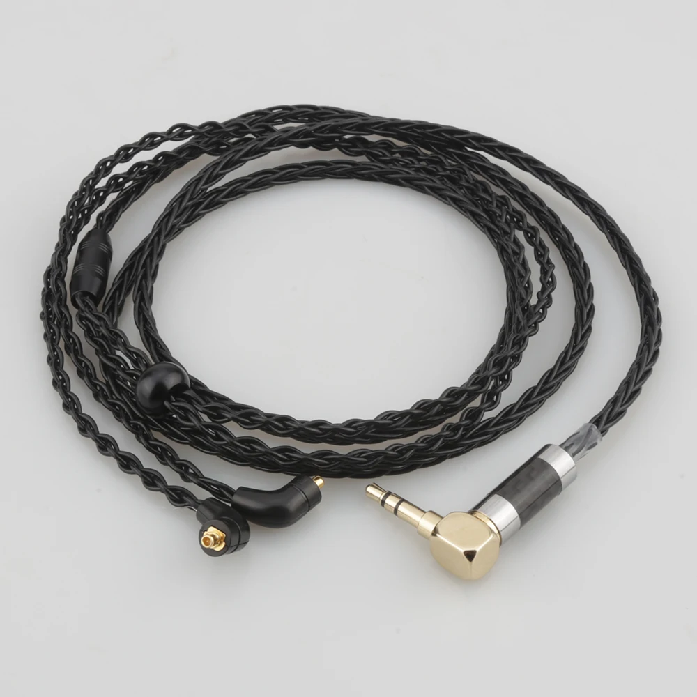 Audiocrast 3,5 mm rechtwinkliger Stereostecker, 8-adriges, versilbertes OCC-Kopfhörerkabel für Etymotic ER4 XR SR ER4SR ER4XR ER3SR ER3SE – Detail 3