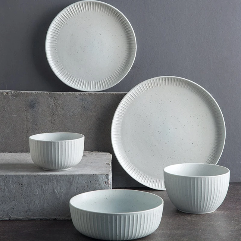 ANTOWALL European dinnerware set household light luxury ceramic tableware creative bowl plate housewarming new home gift
