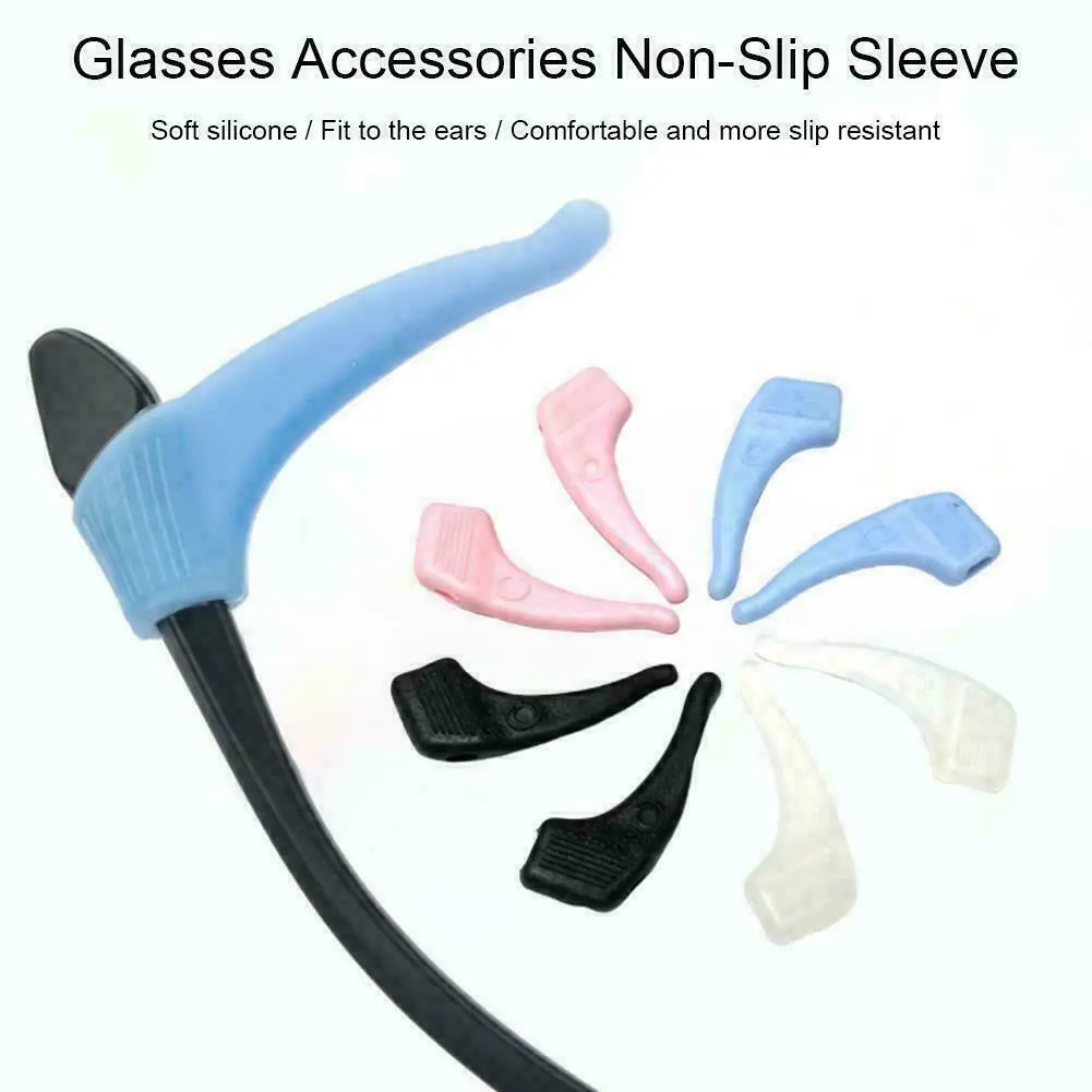 1 Pair Silicone Anti Slip Ear Hook Eyeglass Fashion Eyewear Accessories Eye Glasses Grip Holder Spectacle Eyeglasses Ear Grip