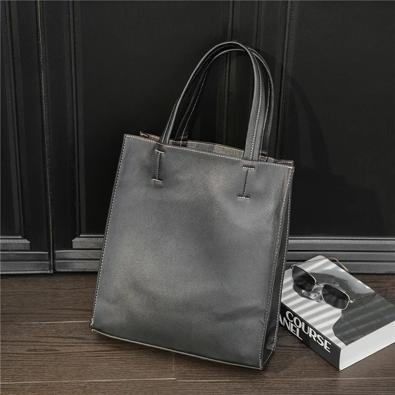 Fashion Top-Handle Bags Men Women Handbags PU Leather Totes Unisex Shoulder Bags Couple Casual Tote Bags for Men Women Hand Bags