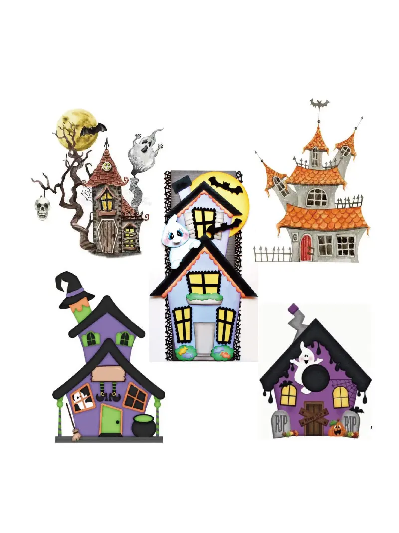 Halloween ghost house 2022new metal cutting mold die dies decoration background scrapbook greeting Diy card crafts