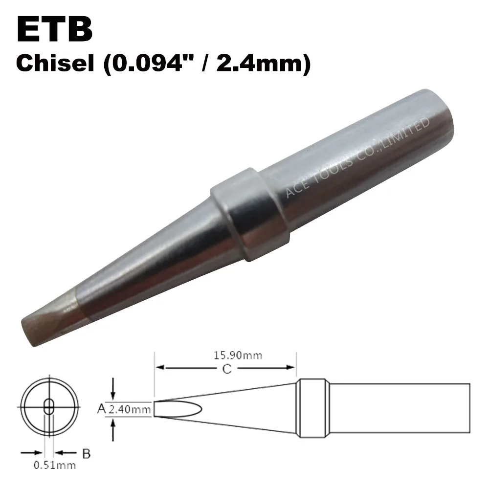 5 PCS WELLER Soldering Tip ETA ETB ETBB ETC ETCC for WES51 WESD51 WE1010NA WE1010  WE1010EU WTL1000S-0 PES51 PES50 LR21 LR20