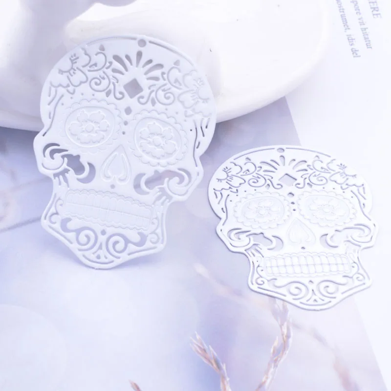 30 Stück AB6070 34*46mm Große Totenkopf-Anhänger Rosa-Korallen-Charm Schmuckzubehör für Ohrringe Halloween-Schmuckherstellung – Detail 12