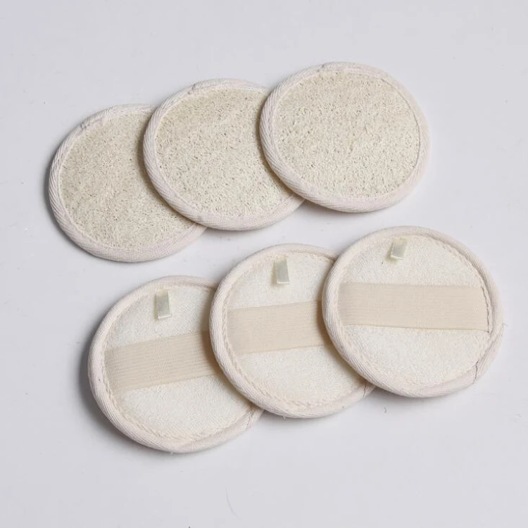 

10cm Round Shaped Natural Loofah Pad Exfoliating Face Sponge Remove the Dead Skin Spa Massage Loofah Pads