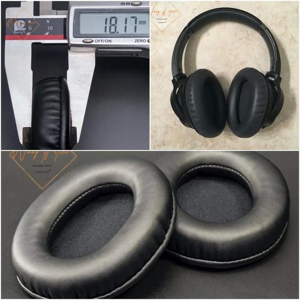 Oval Ellipse Egg Shape Soft Leather Ear Pads Foam Cushion EarMuff For Sony WH-CH700 Headphone Perfect Quality, Not Cheap Version