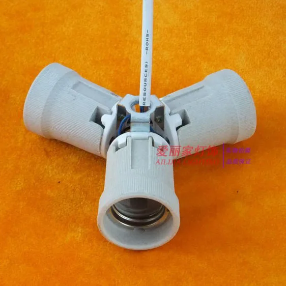 

1PCS 3 x E27 ceramic lamp base high quality lampholder Lighting Accessories DIY