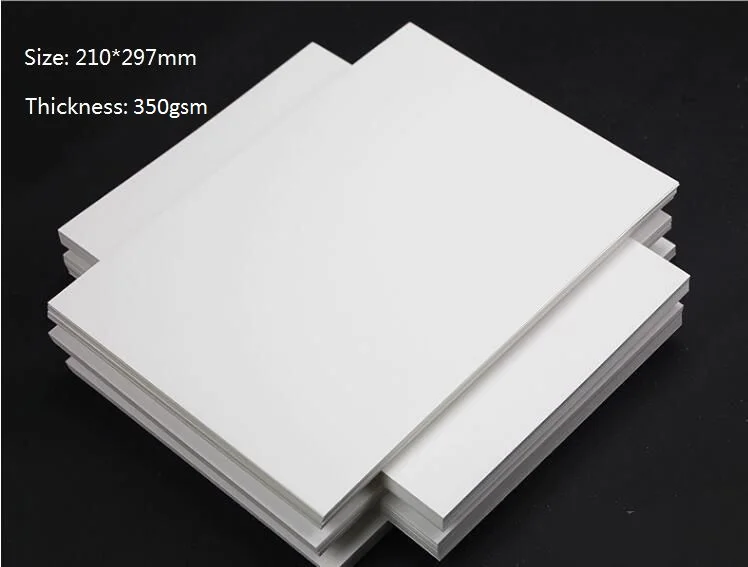 Heavy Duty Thickness 350GSM 130lb Cover 17pt Bright White Cardstock Smooth Finish Thick Paper Cards