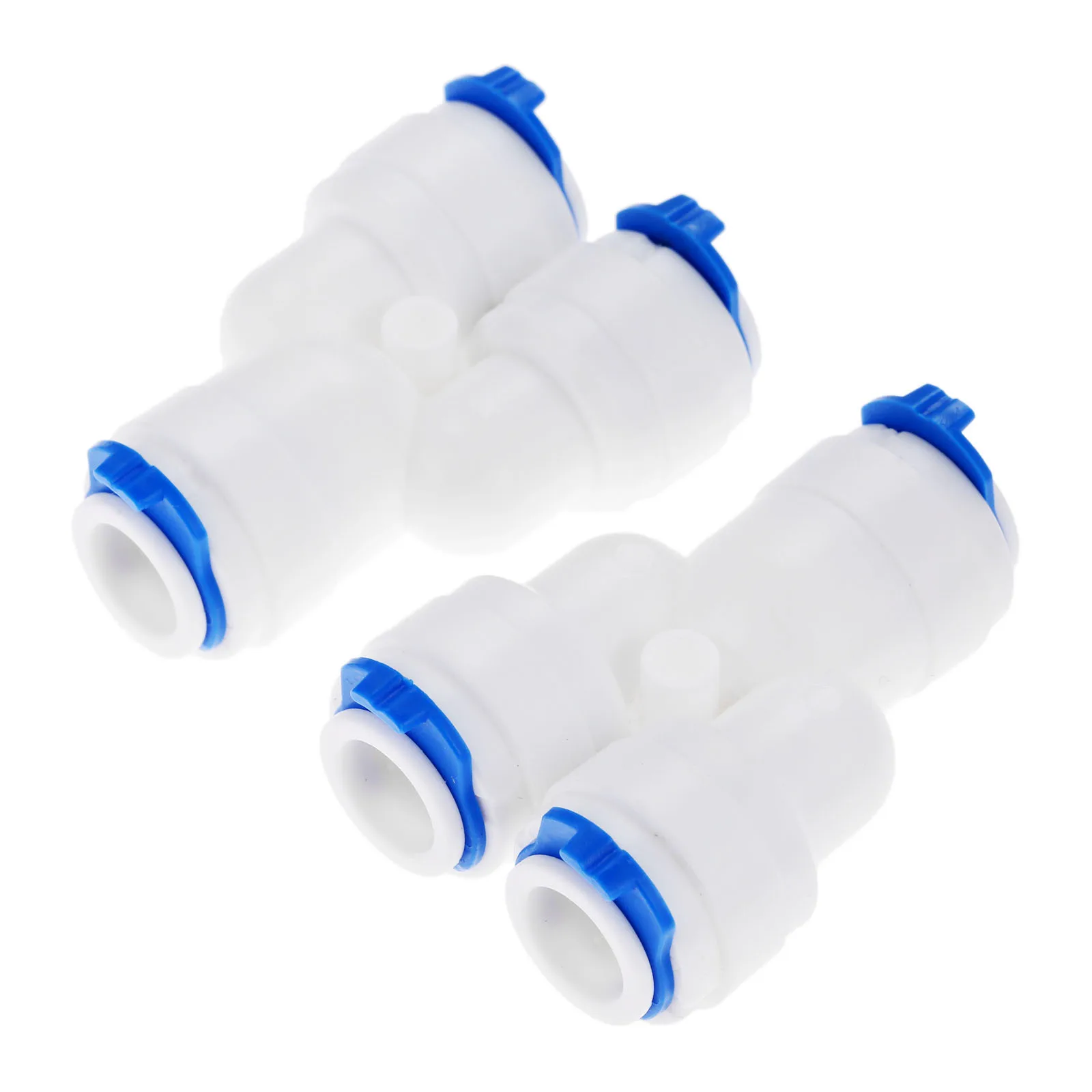 Tubo de manguera de agua DRELD 2 uds igual de 3 vías 3/8 "OD RO, conector de acoplamiento de plástico, sistema de ósmosis inversa Y acoplamiento rápido apropiado