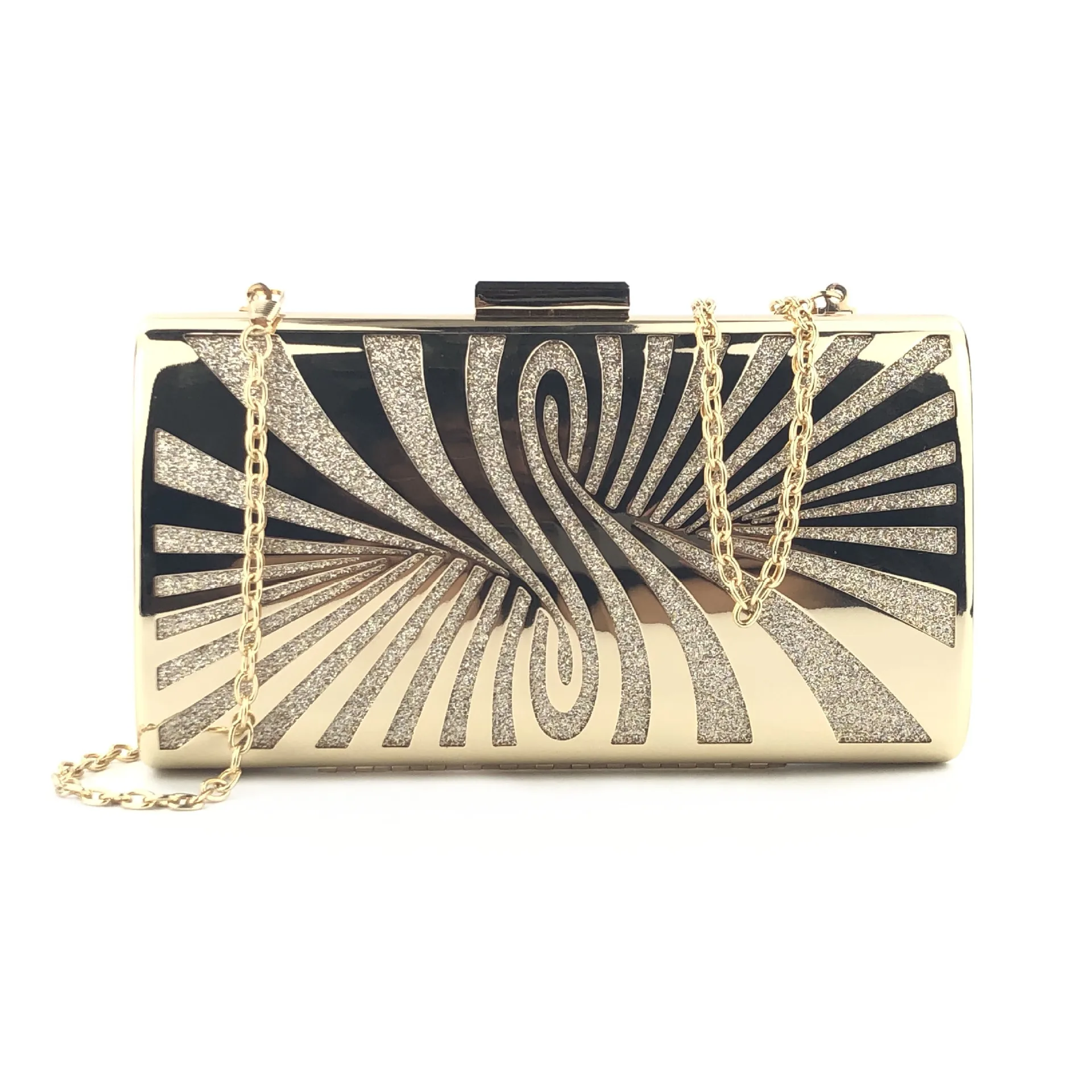 

Women Metal Stripe Evening Bag Gold Crossbody Bags For Ladies Cute Purses And Handbags Wedding Clutches Bridal Clutches 2021