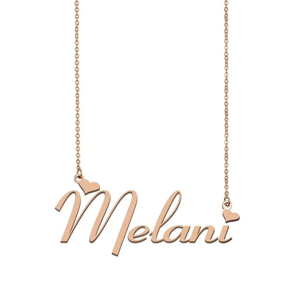 

Melani Name Necklace Custom Nameplate Pendant for Women Girls Best Friends Birthday Wedding Christmas Mother Days Gift