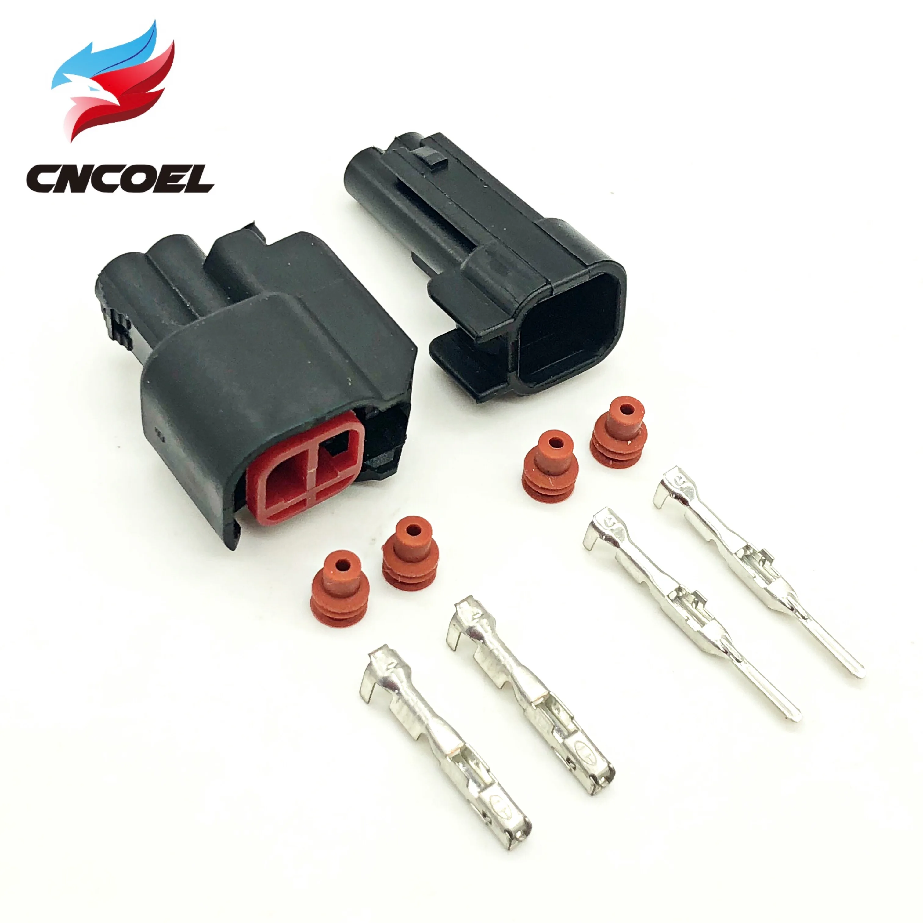 1set 2 Pin male and female ev6 ev14 USCAR Fuel Injector Pigtail Connectors  sr20det rb30 GTR FAST ls2 ls3 universal