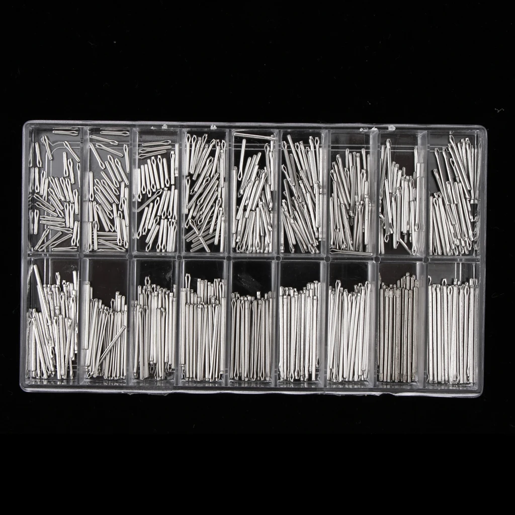 360pcs 6mm-23mm Watch Band Link Cotter Pin Assortment Watch Repair Accessory