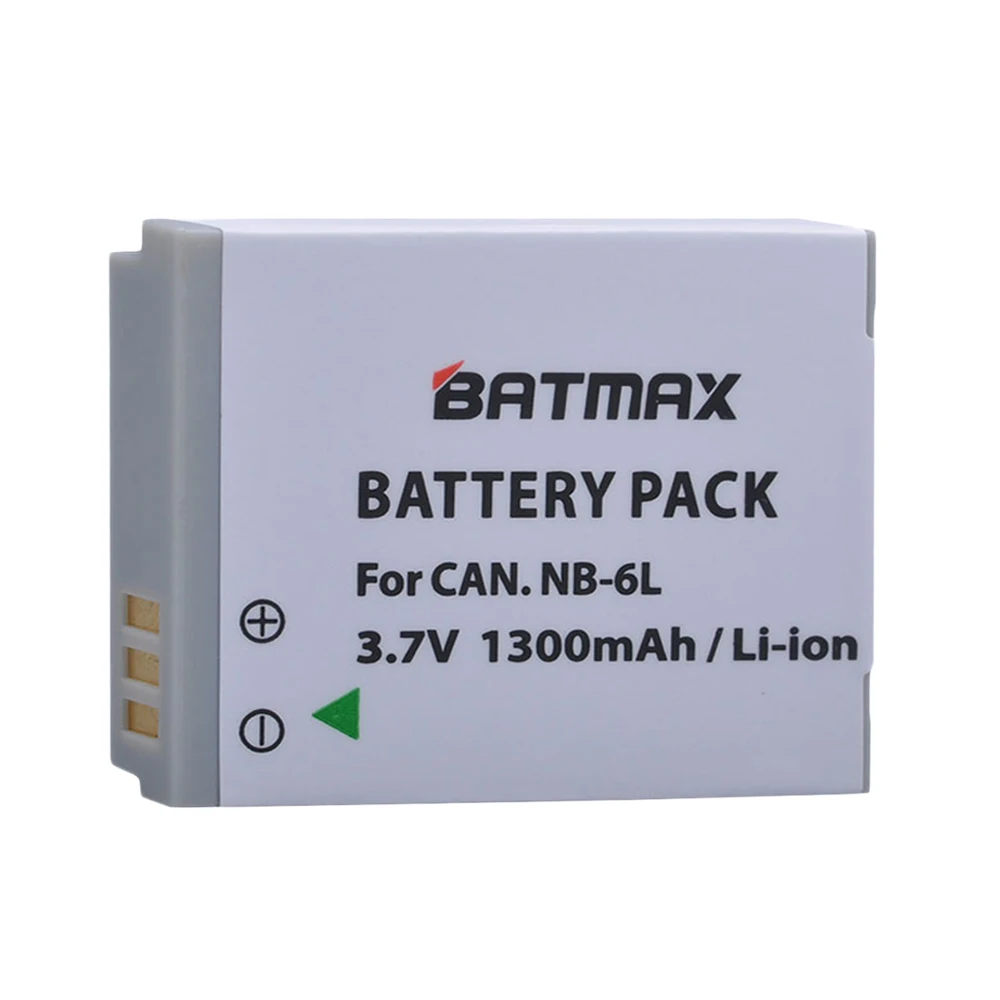 Batmax 1300 MAh NB-6L NB6L NB-6LH Li-ion Pin Cho Máy Canon Công Suất-Bắn SX520 HS SX530 SX600 SX610 SX700 SX710 IXUS 85 95 200 210