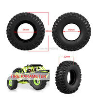 12428-0057 12428-0028 Left Right wheel Tire Set  Tires Spare Parts For WLtoys 12428 12423 12426 1/12 RC Car