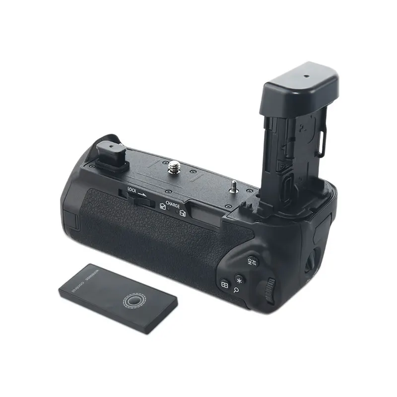 Controle remoto para câmera canon eos eosr, peça de reposição com bateria vertical