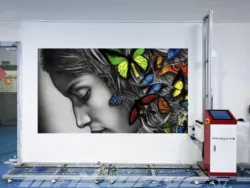 Maxwave laser digital vertical wallprinter 3d wall drawing machine