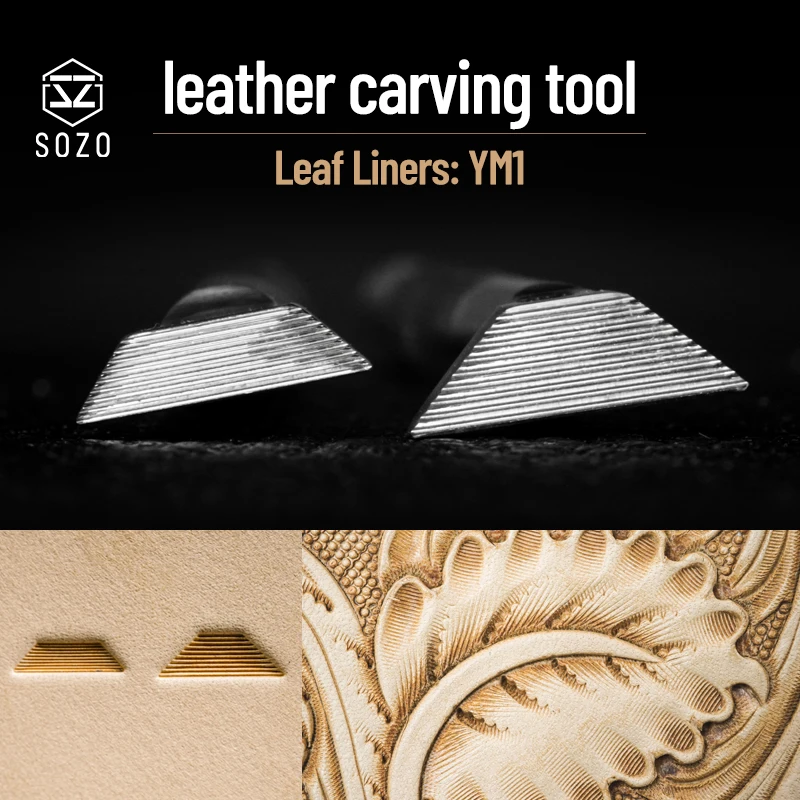 SOZO YM1 Leather Work Stamping Tool Veiners Leaf Liners In Sheridan Saddle Making Carving Embossing Stamps 304 Stainless Steel