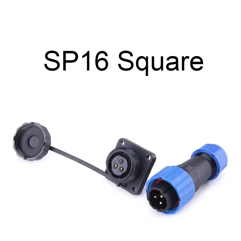 SP16 IP68 Square Waterproof Connector  2/3/4/5/6/7/9 Pin Aviation Connectors Plug Plug & Socket Male And Female High quality