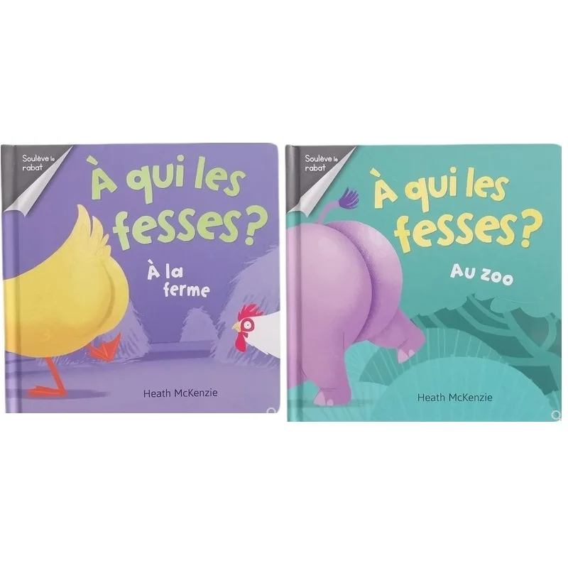 

1 Book Parent Child Kids French Early Education Enlightenment Animal Story Reading Cardboard Book Age 0-3